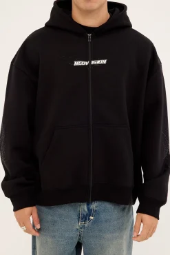 Brimstone Zip Through Street Hoodie Black