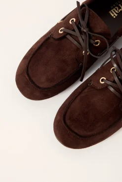Brody Boat Shoe Chocolate Brown Micro