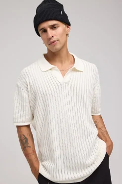 Bruno Knitted Polo White