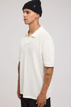 Bruno Knitted Polo White