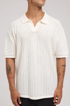 Bruno Knitted Polo White