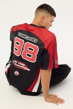 Bulls Warehouse Rave Jersey Black/Crimson/Gun Powder Grey