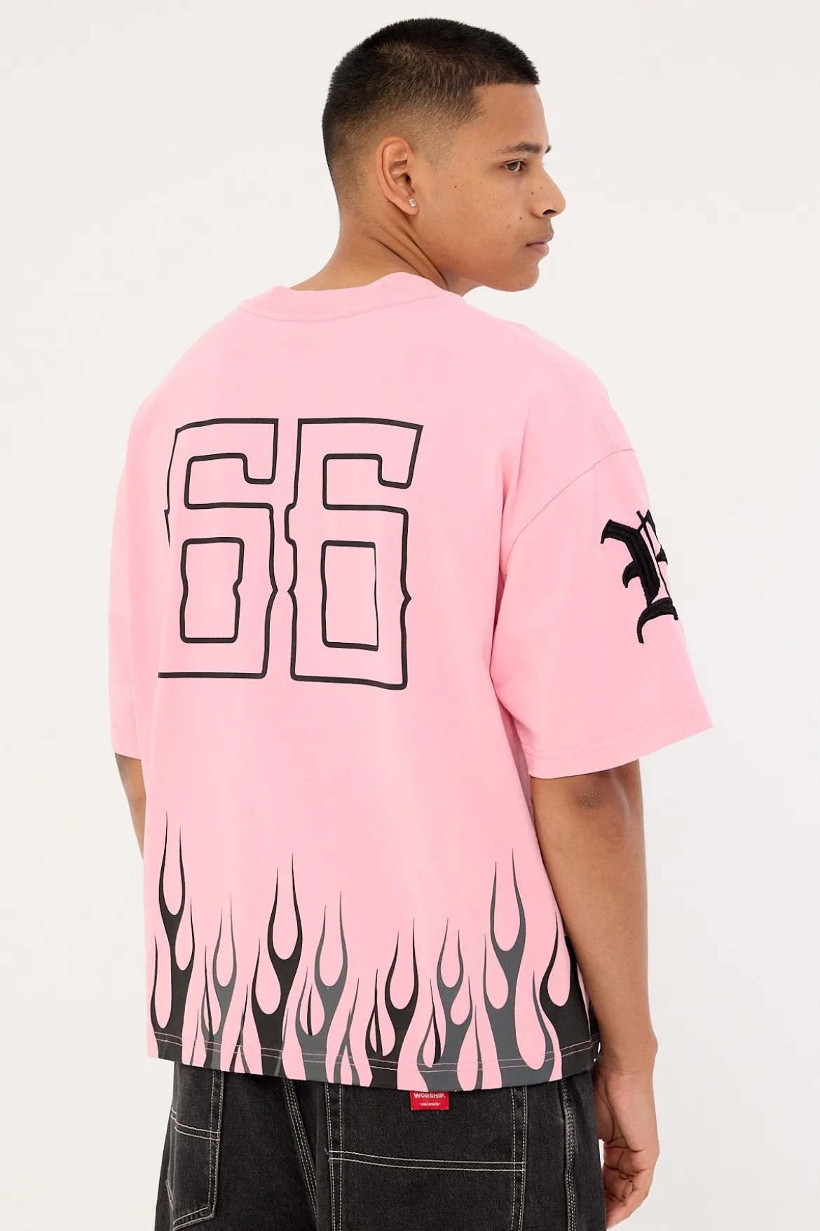 Burner Boxy Tee Washed Pink