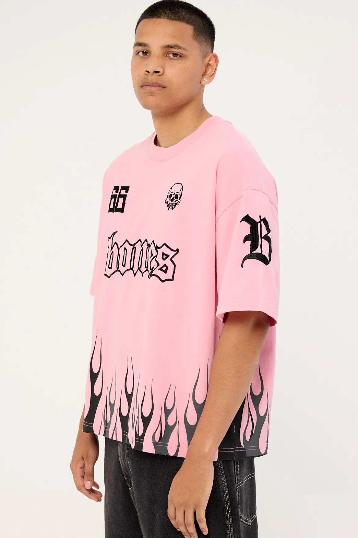 Burner Boxy Tee Washed Pink