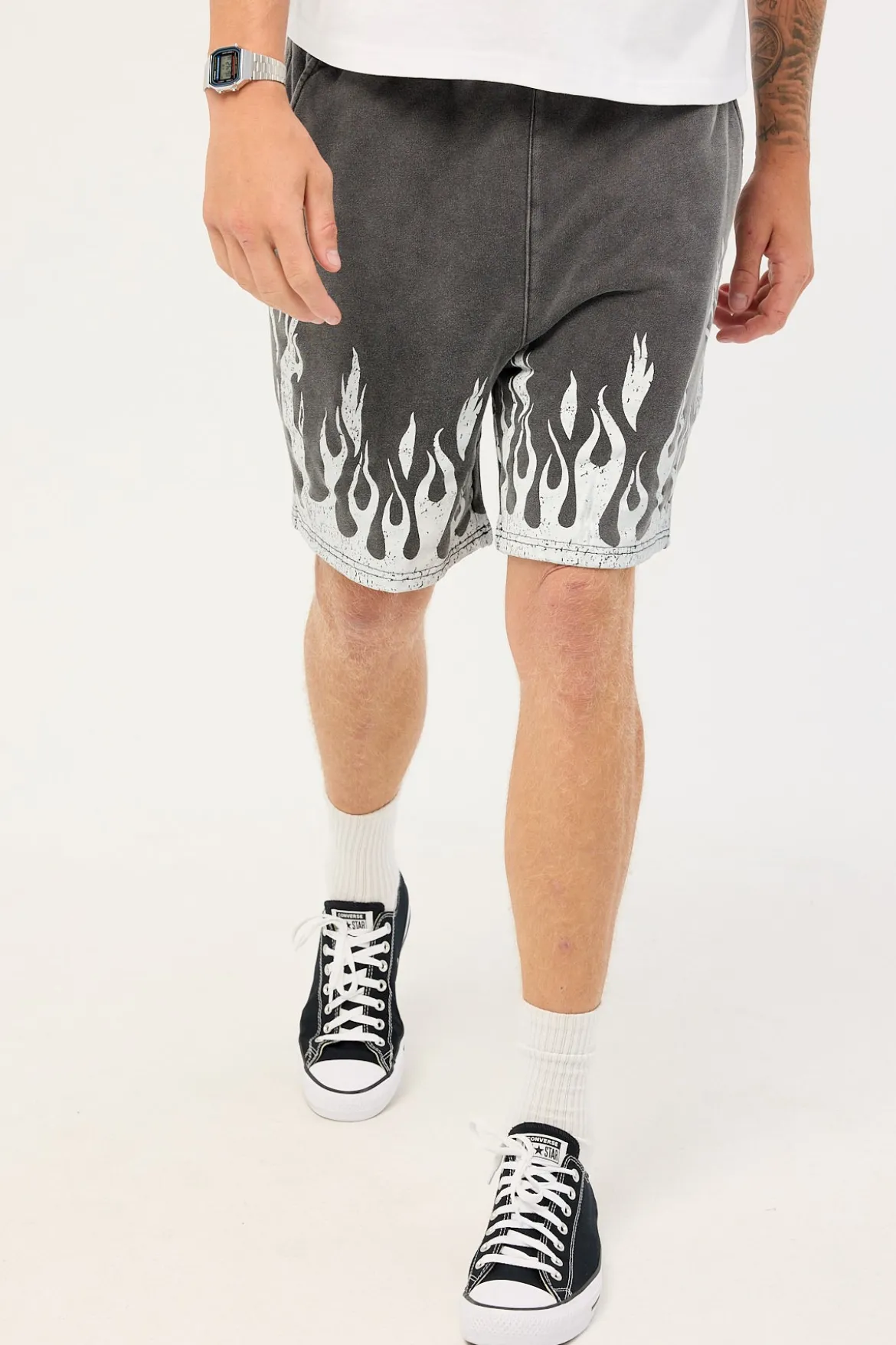 Burner Jersey Shorts Washed Black