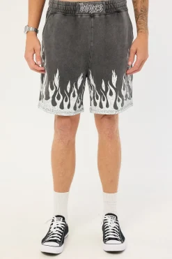 Burner Jersey Shorts Washed Black