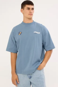 Burst Heavyweight Easy Tee Vintage Blue