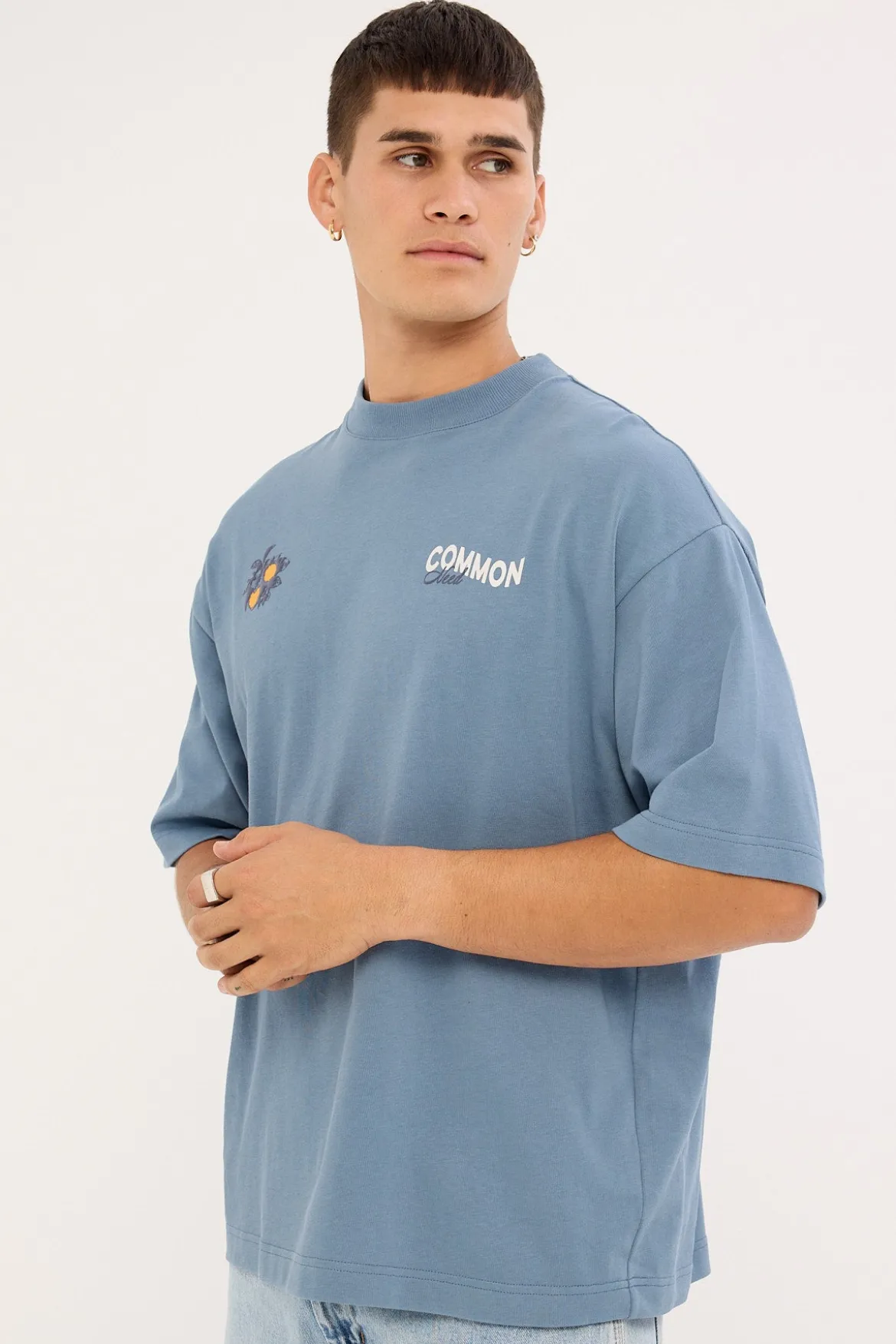Burst Heavyweight Easy Tee Vintage Blue