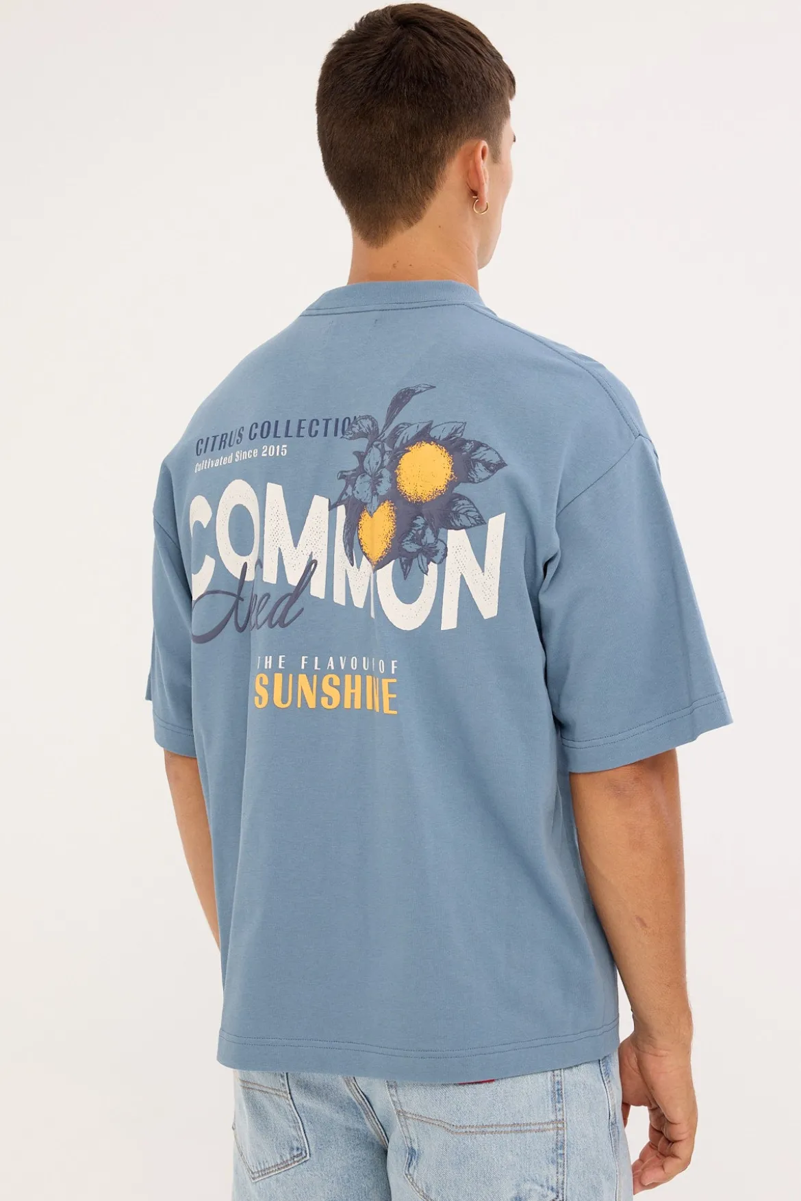 Burst Heavyweight Easy Tee Vintage Blue
