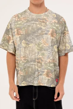 Bushman Box Fit Cropped Oversize Raglan Tee Bushman Camo