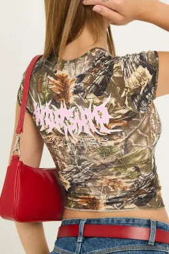 Bushman Cap Sleeve Tee Bushman Yardage Print