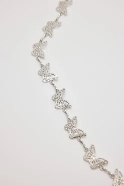 Butterfly Chain Belt Silver