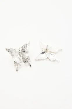 Butterfly Kisses Earrings Silver
