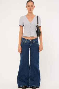 Button Up Top Soft Blue