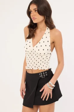 Cadre Buckle Skort Black