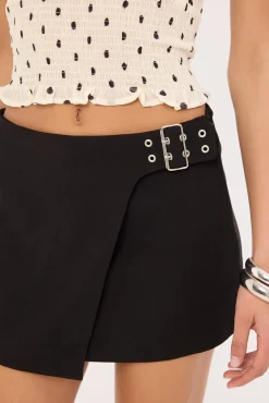 Cadre Buckle Skort Black