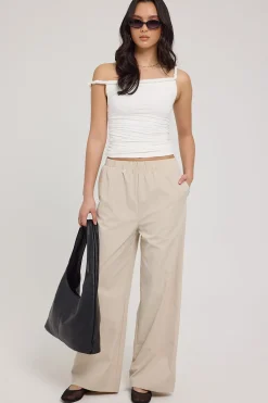 Cairo Mid Rise Relaxed Pant Stone
