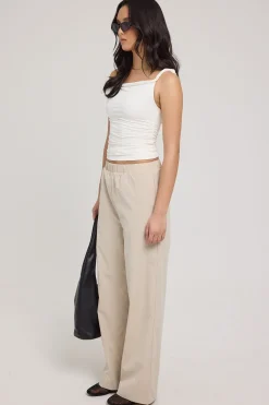 Cairo Mid Rise Relaxed Pant Stone