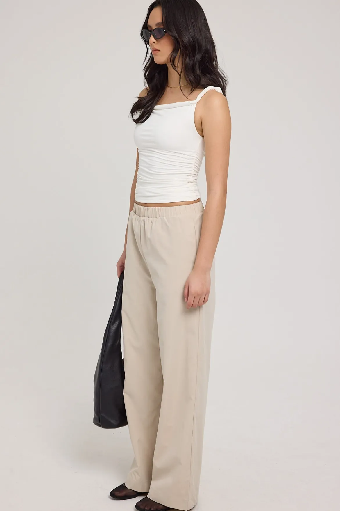 Cairo Mid Rise Relaxed Pant Stone