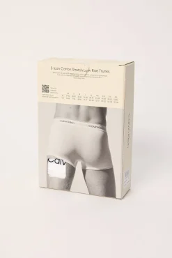 Calvin Klein Icon Cotton Stretch Low Rise Trunk 3PK White