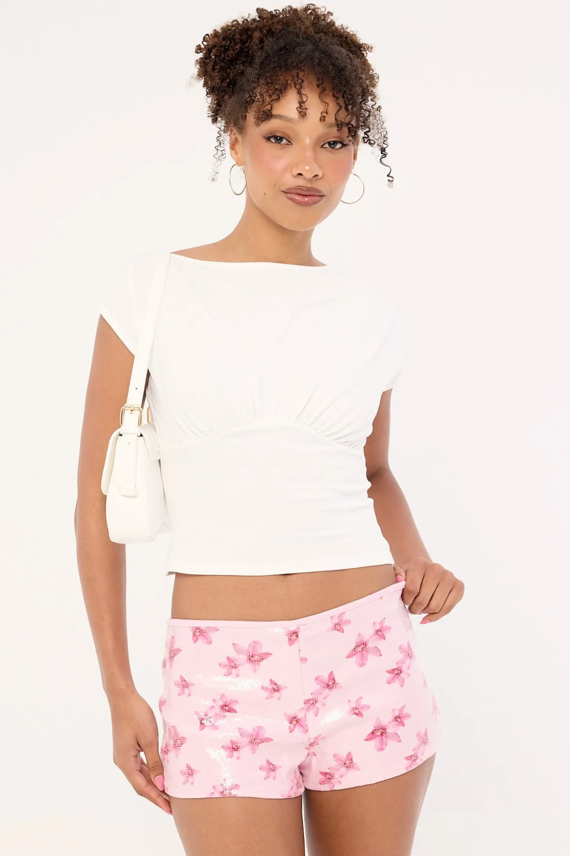 Calypso Sequin Micro Shorts Pink