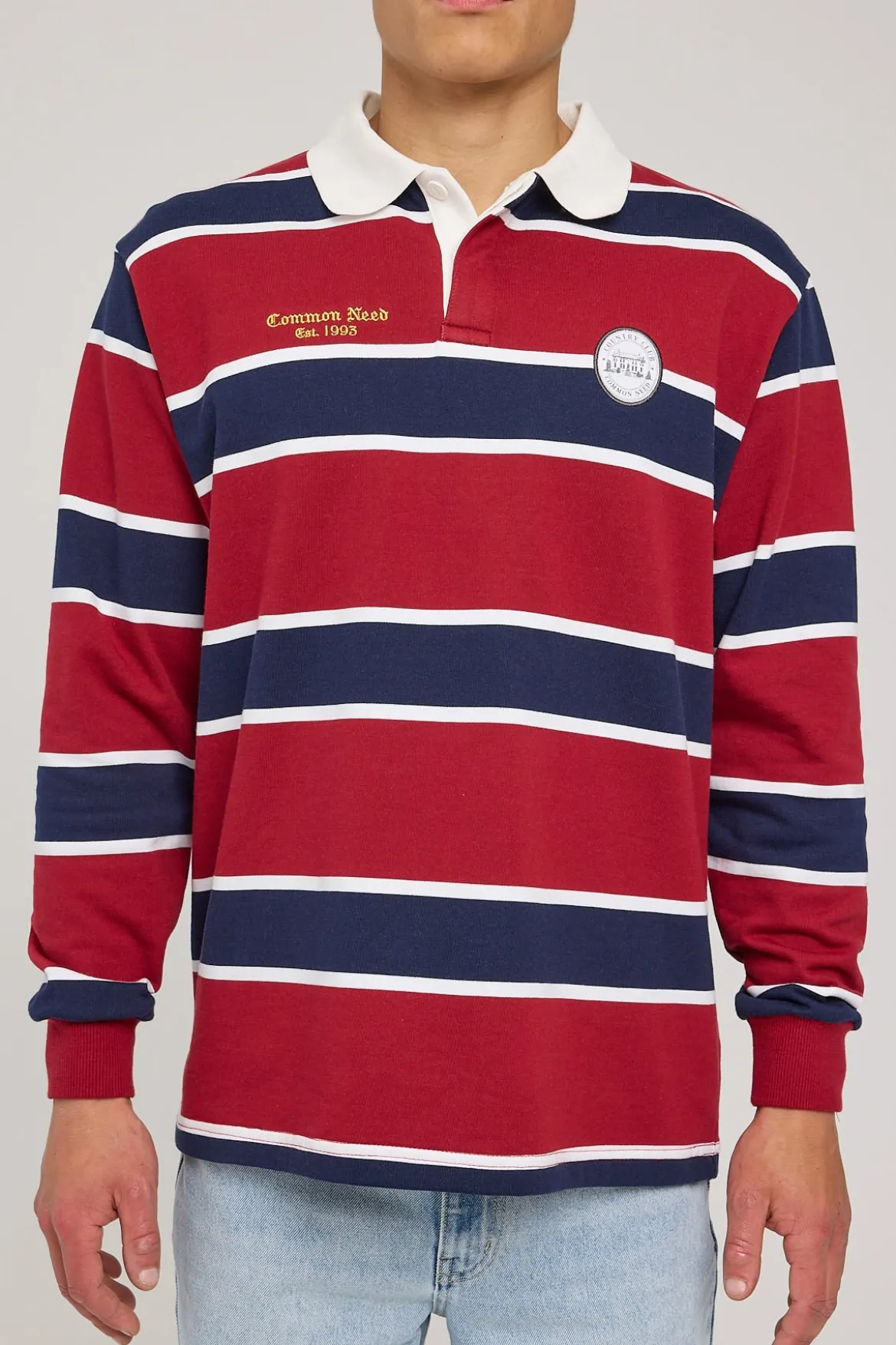 Cambridge Rugby Shirt Bordeaux/Navy/White