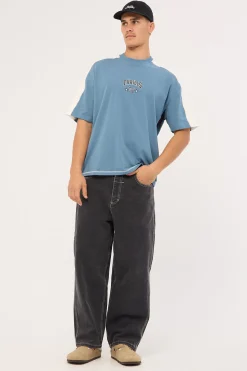 Campus Box Fit Oversize Tee Smog Blue