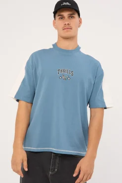 Campus Box Fit Oversize Tee Smog Blue