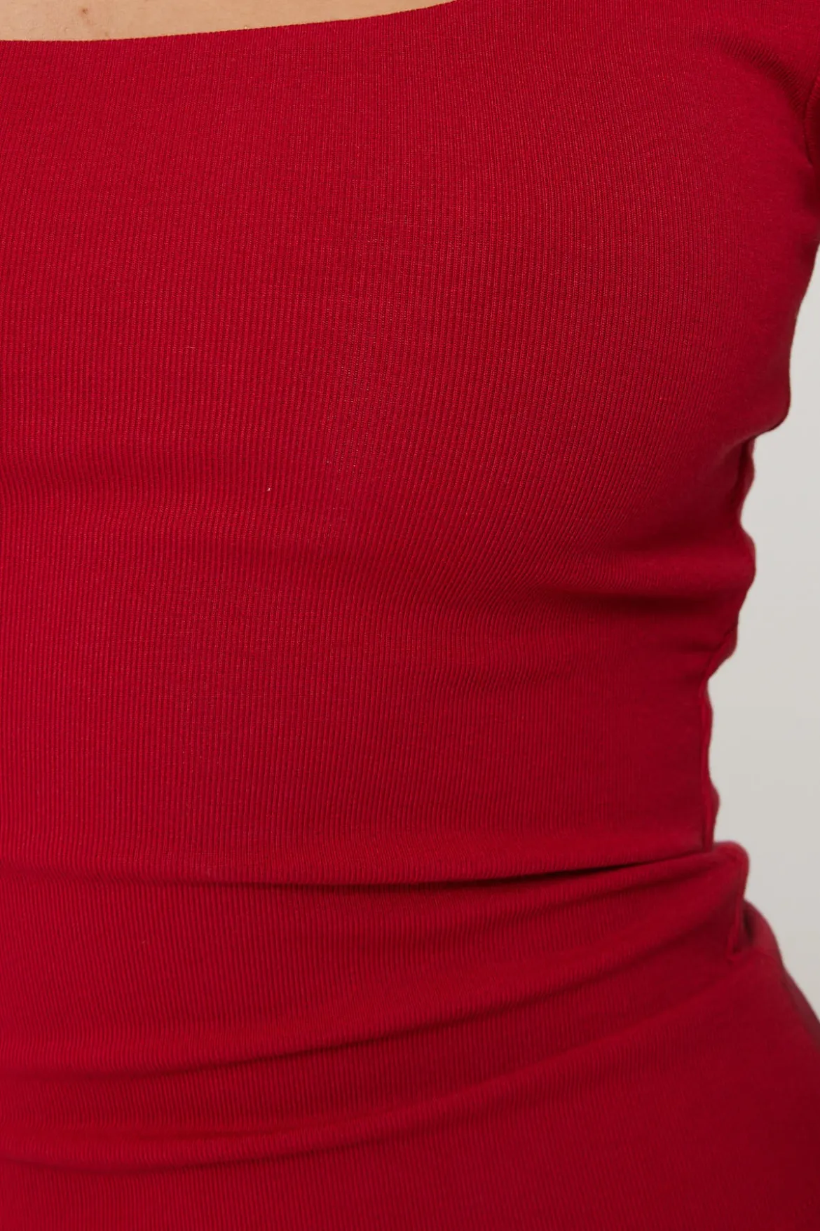 Cap Sleeve Scoop T-shirt Berry