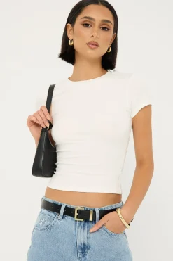 Cap Sleeve Tee White