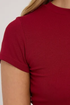 Cap Sleeve Tee Wine