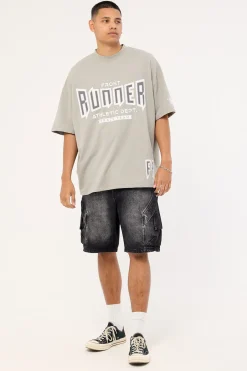 Cargo Pocket Short Washed Grey
