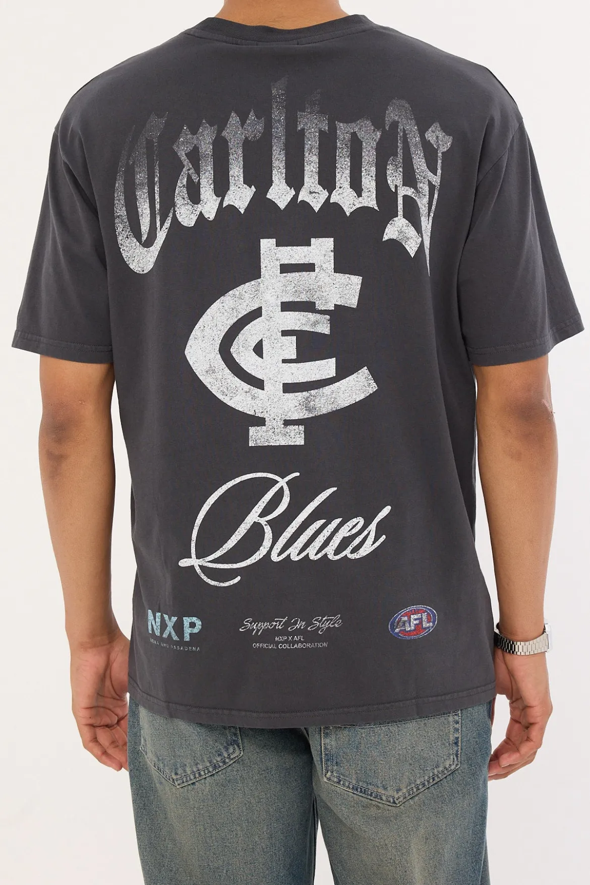 Carlton Vintage Goth Tee Pigment Asphalt
