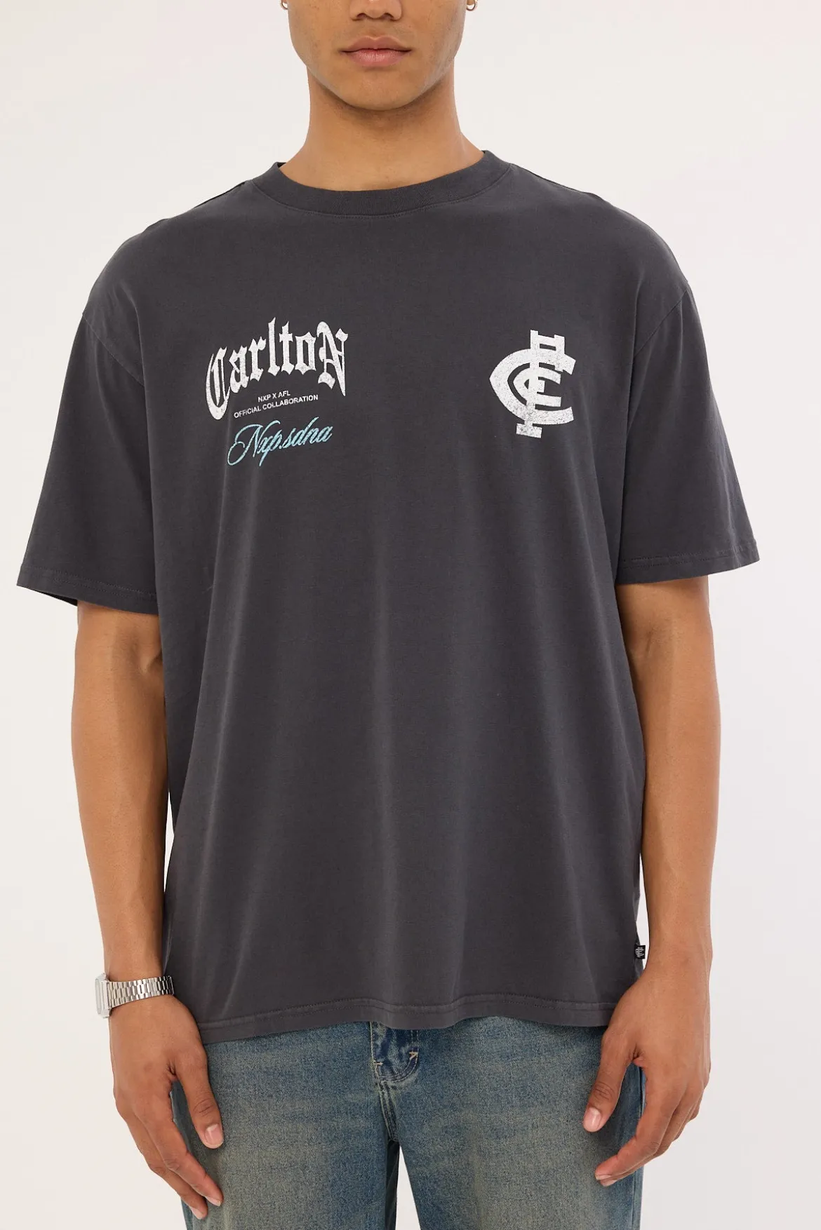 Carlton Vintage Goth Tee Pigment Asphalt