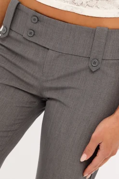 Carly Low Rise Boot Cut Pant Grey