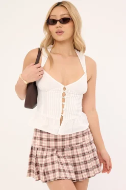 Casini Skirt Pink Check