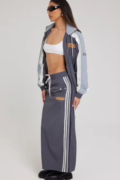 Cassidy Spray Maxi Skirt Charcoal