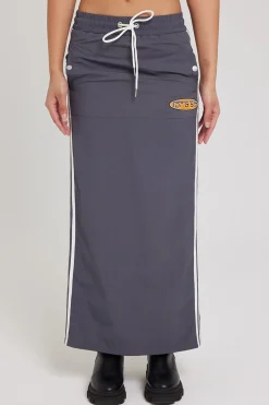 Cassidy Spray Maxi Skirt Charcoal