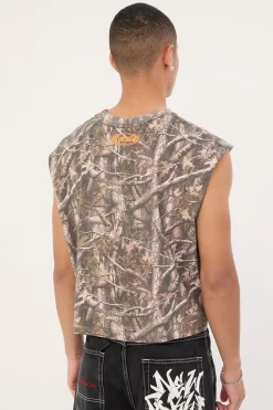 Cena Cropped Muscle Tank Camo