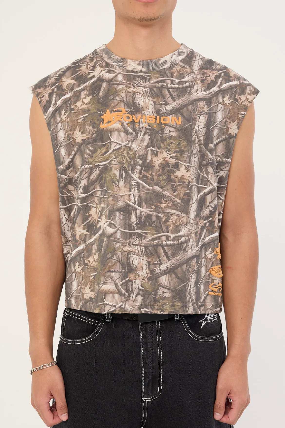 Cena Cropped Muscle Tank Camo