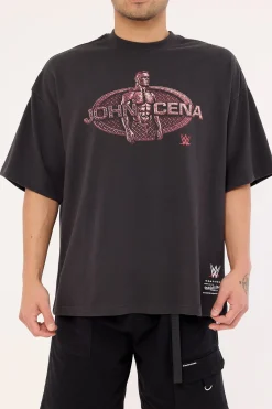 Cena Smackdown Boxy Tee Faded Black