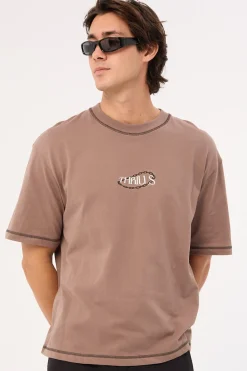 Chain Of Formation Embro Box Fit Oversize Short Tee Falcon
