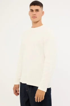 Channing Waffle Long Sleeve Tee Off White