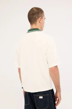 Charles Boxy Cropped Polo Off White