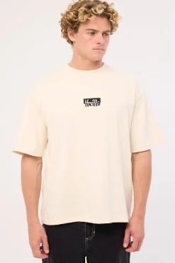 Cheap Thrills Embro Box Fit Oversize Short Tee Unbleached