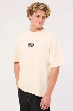 Cheap Thrills Embro Box Fit Oversize Short Tee Unbleached