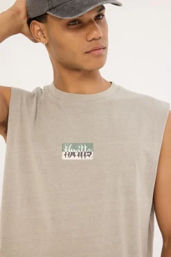 Cheap Thrills Embro Merch Fit Muscle Tee Washed Grey
