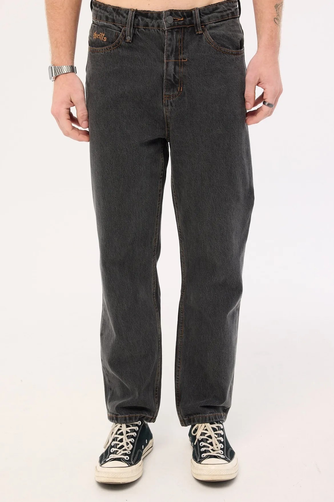 Cheap Thrills Slacker Jean Ash Black