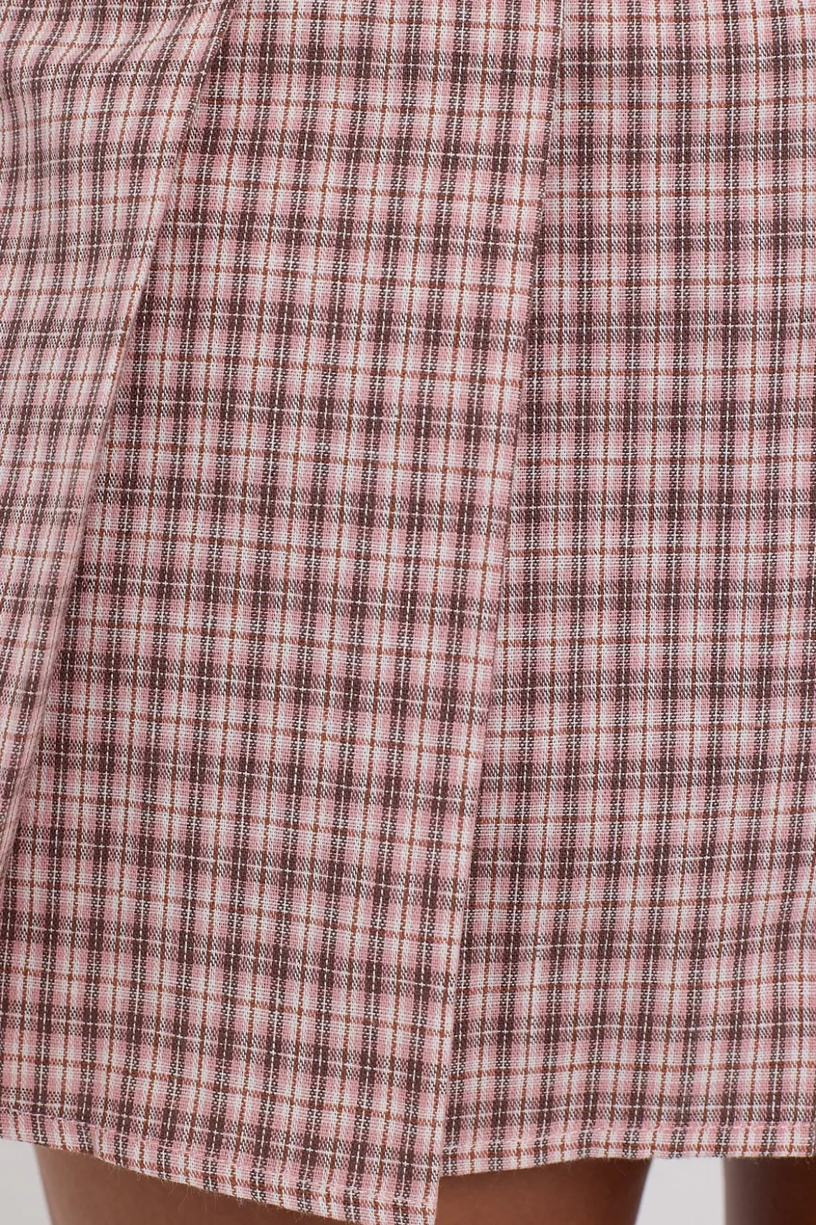 Check Me Out Pleated Mini Skort Brown