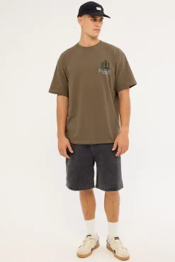Checkmate Heavyweight Boxy Tee Brown